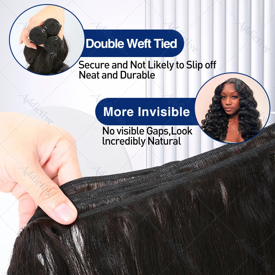 30 34 Inch Loose Wave Bundles Human Hair Burmese Curly Raw Hair Bundles 16A Double Weft Virgin Hair Extensions Quick Weaving
